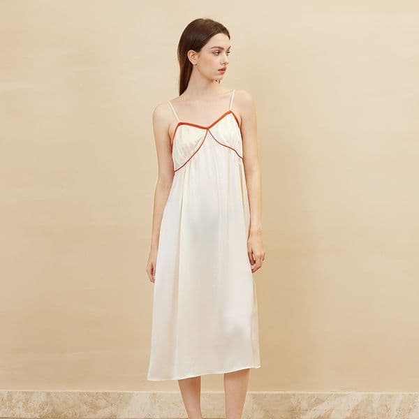 X91259 High quality summer new style silk suspender skirt 100% mulberry silk loose small A version comfortable silk nightdress