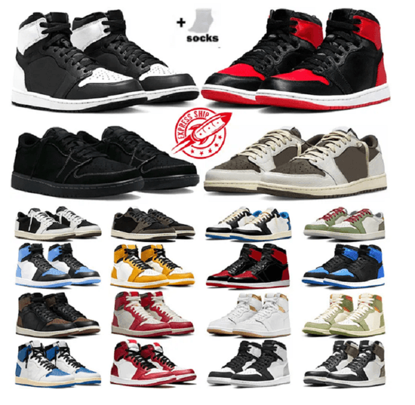 Big Kid1 big Boys little Girls Basketball Shoes Dark Mocha Chicago Top 1S kids UNC University Blue Hyper Royal High Bloodline Walking Taupe Haze Trainers Sneakers