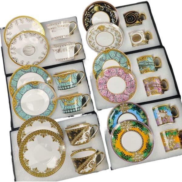 Designer bone china coffee cup home English afternoon tea with gold ceramic light luxury cup gift box