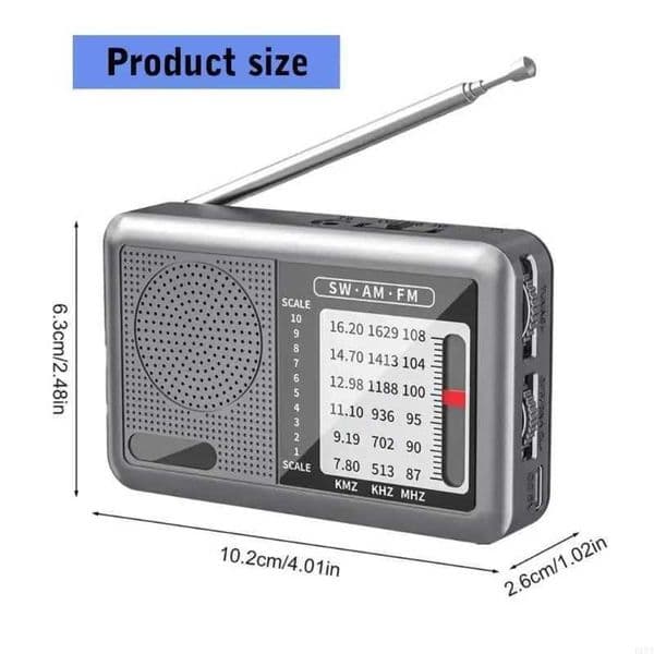 Portable shortwave rechargeable mini radio with Crisps sound X250505
