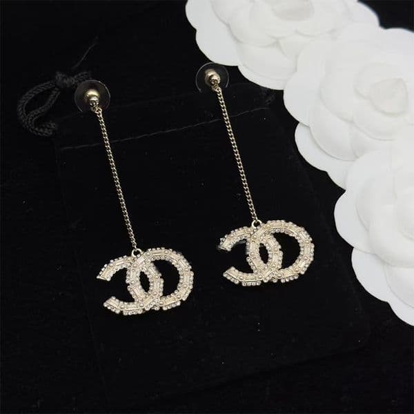 Fashion Charm Pendant Earrings Luxury Brand Crystal CC Earrings 925 Silver Pearl Stainless Steel Designer Earrings for Women's Jewelry