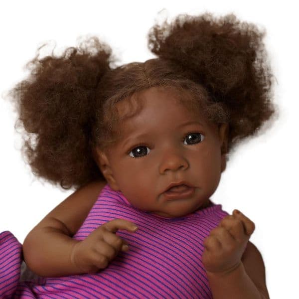 22inch realistic black reborn baby doll saskia ultra soft vinyl lifelike cuddle buddy limited stock