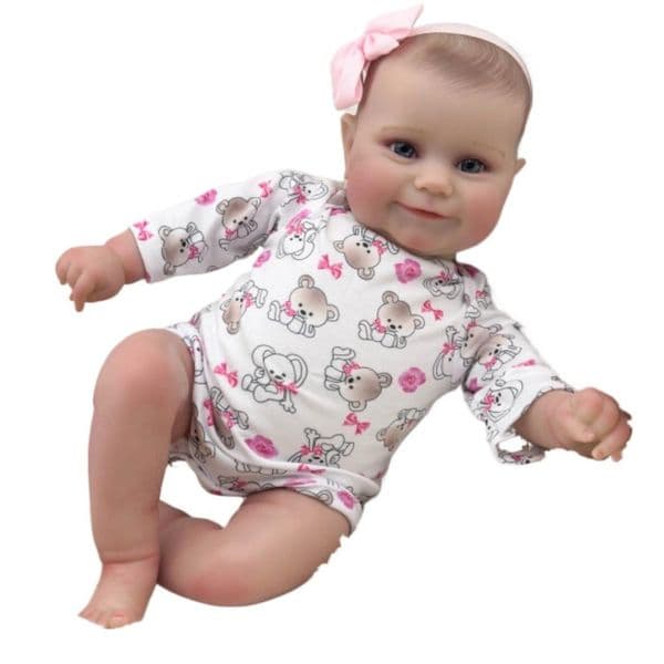 50cm Inch Lifelike Baby Doll Reborn baby girl doll soft full body silicone vinyl cute Bebe 3D hand painted Christmas gift