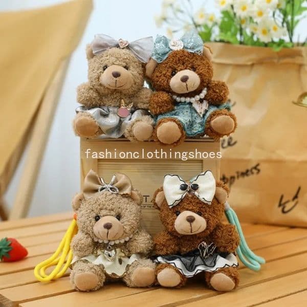 Teddy Bear Plush Small Pendant Cartoon Teddy Bear Doll Fashion Doll Bag Pendant Keychain