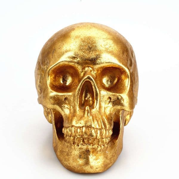Golden Skeleton Resin Creative Desktop Decoration Children's Money Can Halloween