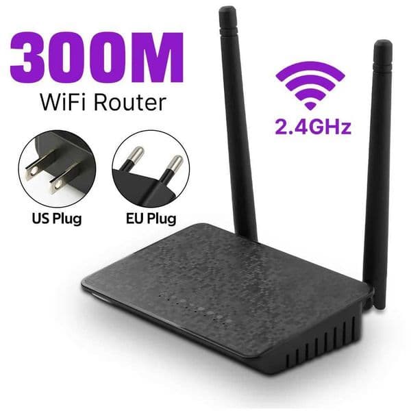 300M Wireless WiFi Router 2.4G Access Point WIFI Long Range Signal Network Switch WAN /LAN Ports 2 Standard Plugs WiFi Repeater X250516