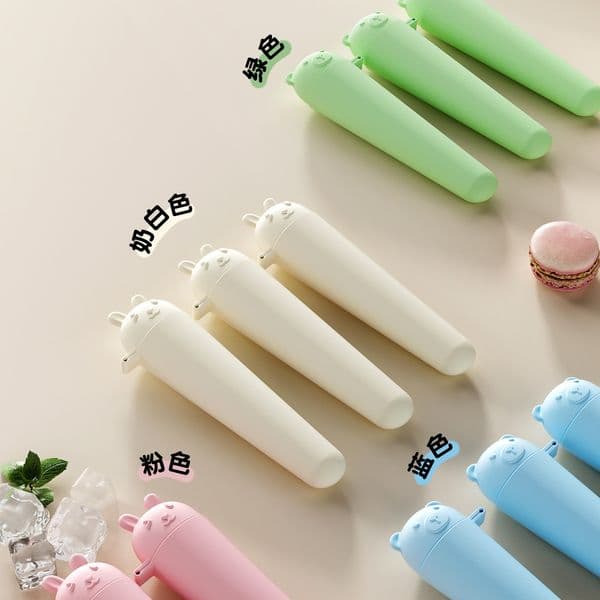 Cartoon animal covered summer multi-color one-piece mold, silicone popsicle mold