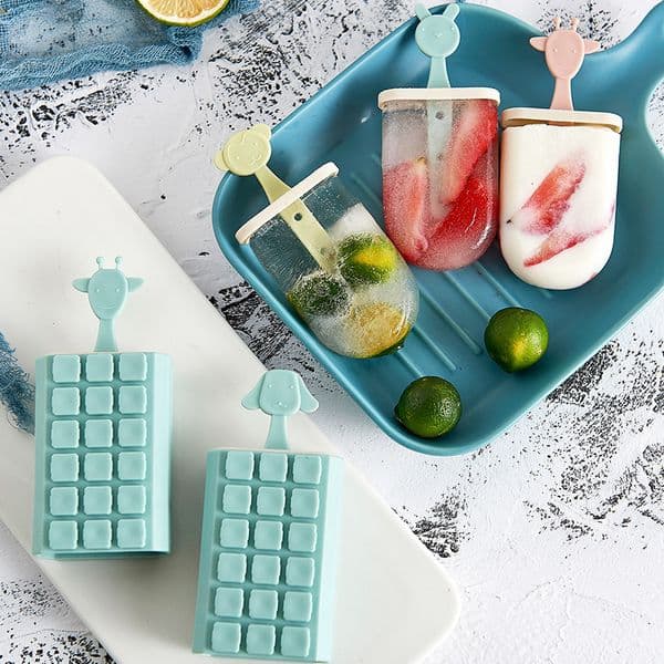 DIY mold cartoon building blocks can be stacked with a cover for home made creative frozen popsicle ice cream grids