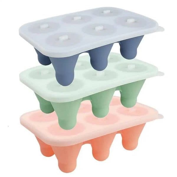 Freezer Popsicle Molds Badminton Shape Pop Sleeves with 50pcs Wooden Stick Cream Mold Unique Silicone Ice Cubes Supplies fast