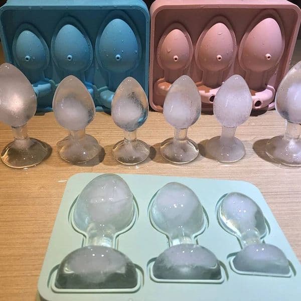 Silicone Plug Butt Tray Prank Shaped Cube Molds Household Whiskey Tails Ice Maker Kitchen Gadget Accessories