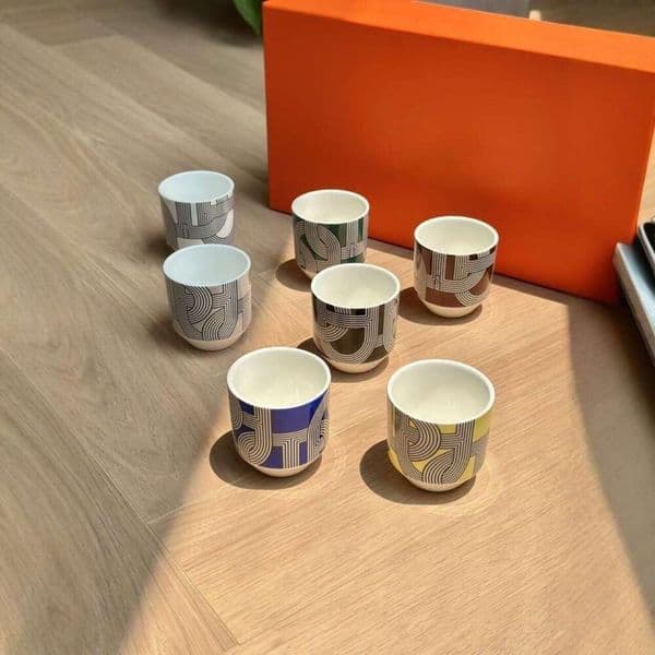 Bone China Seven Piece Set Box Runway Series Ceramic Afternoon Tea Coffee Water Cup Gift 12315