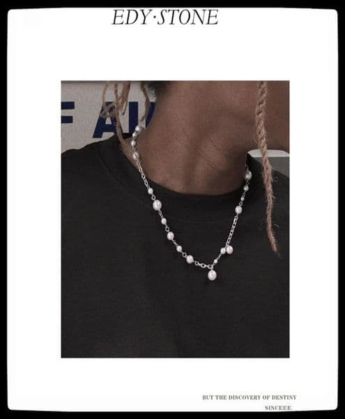 Pendant Necklaces EDY 2021 Hip Hop Punk Asap Rocky Same Style Trend Shell Beads Pearl Necklace For Women Men Girls Party Rap Jewel6502801