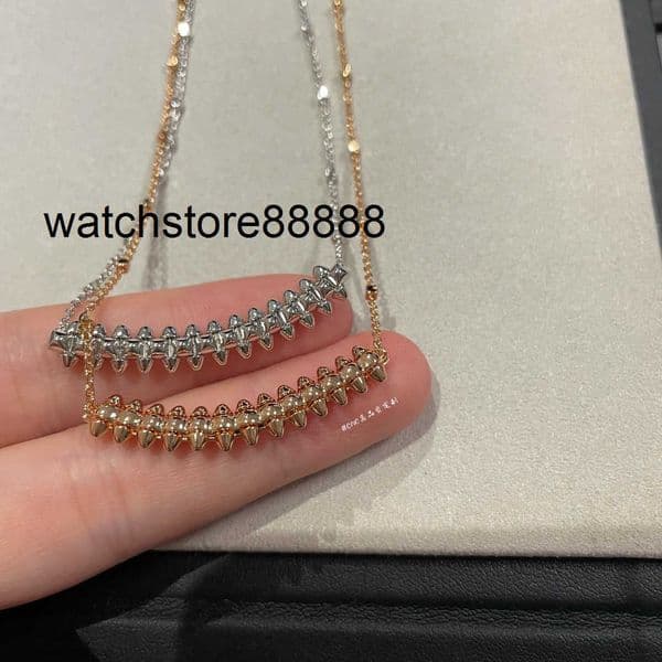 Brand C style designer Necklace V Gold Plated Mic Gold Bullet Necklace Womens CNC High Edition Dynamic Rivet Fashion Hot Selling