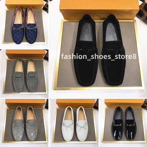 Designer Leather shoes Men luxury Loafers Genuine Leather Men's Casual Shoes Dress shoes Comfort soft-soled Slip on Boat Shoes Fashion Top quality Flat shoes