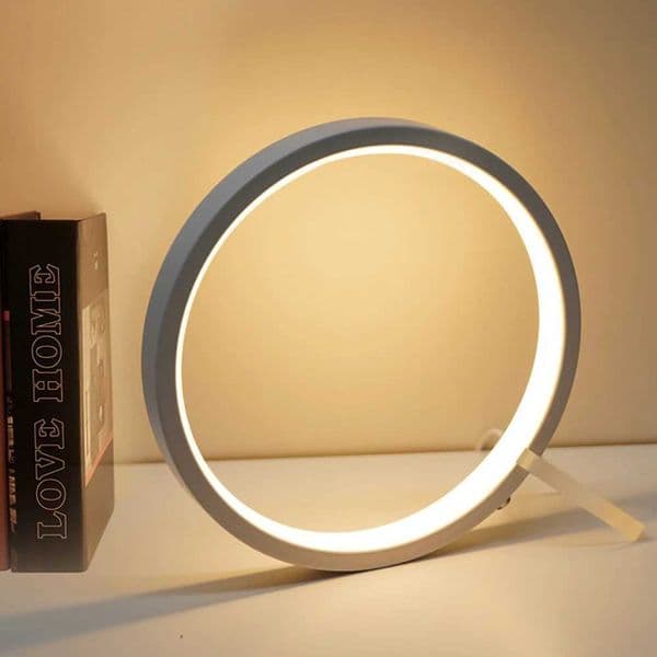 15/20cm Round LED Table Lamp USB Button Stepless Dimming Reading Desk Lamp Bedroom Decor Night Light Bedside Table Lamp W250528