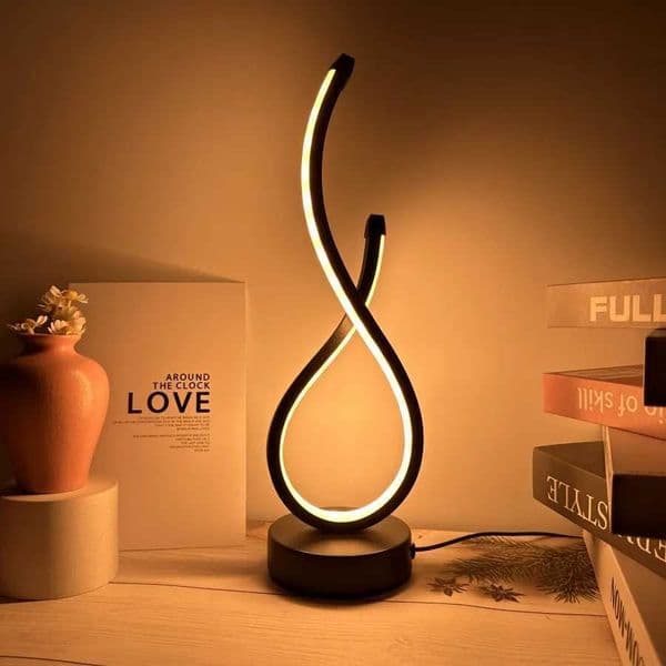 Creative Spiral LED Night Light Dimmable 3 Colors Table Night Lamp for Living Room Office Desk Bedroom Bedside Decor USB Plug in W250528