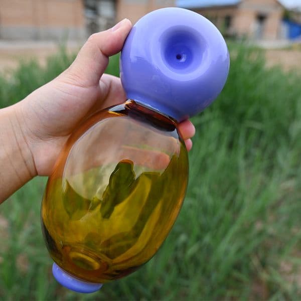 8.3in,Colorful Hand Drawn Glass Water Pipe,White Jade Pipe,Borosilicate Glass Bong,Glass Hookah,Smoking Accessaries,1pc,HippiesGlass