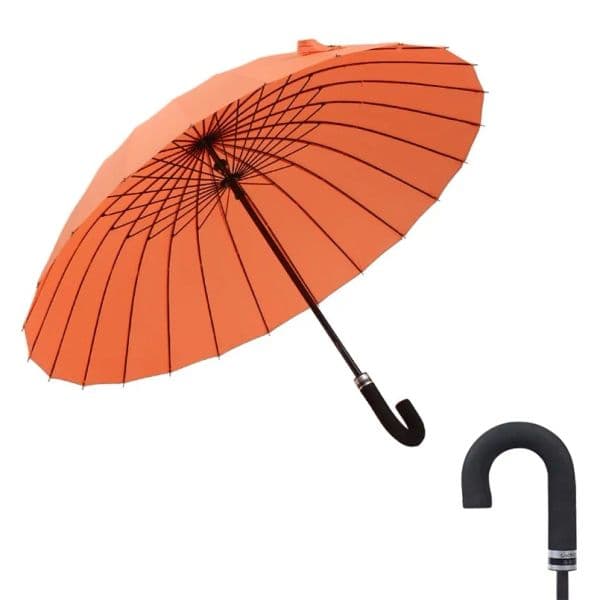 Chinese Style Long Umbrella Fashionable Women Double Big Umbrella Cane High Quality Windproof Wooden Handle Umbrellas LL