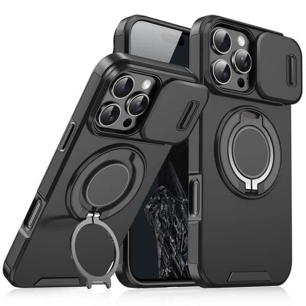 Hot Selling phone case Compatible with Apple 17 Pro Phone Case Magnetic Stand 16 Pro Max Push Window Anti-drop Phone Protective Cover 15 free shipping