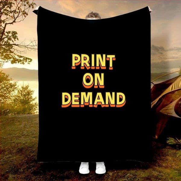 POD custom-printed flannel fleece blanket, a soft and warm blanket suitable for napping, use on sofas, office beds, camping trips, and a versatile gift blanket.