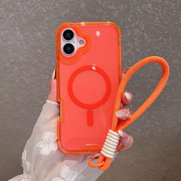 Luxury phone case 3-in-1 Phone Case Compatible with iPhone 16 Plus 16 Pro Max phone cases Color TPU Hand Strap free shipping
