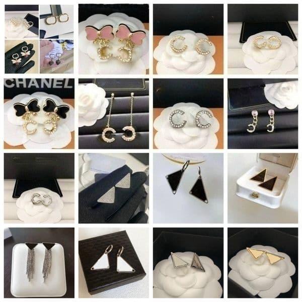 200 Styles Designer Earrings Mixed Random Shipment Crystal Geometric Stud Earrings Women Wedding Party Jewerlry Gifts