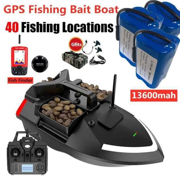 Smart 40 Points GPS Fishing Bait Boat GPS Auto Return RC Nesting Boat 2KG Loading 500M Distance Fixed Speed Cruise Bait Boat Toy X251202
