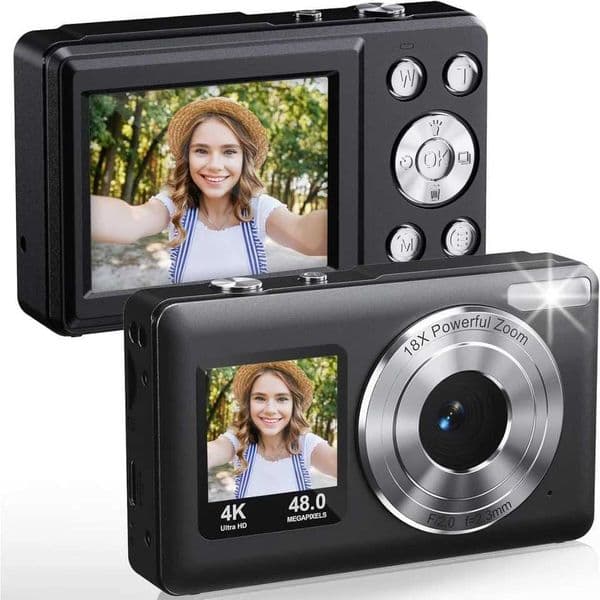 4K Digital Camera Dual Sn Kids Camera 48MP with Autofocus 16X Zoom Selfie Camera For Teens Children Small Video CameraXJ251203