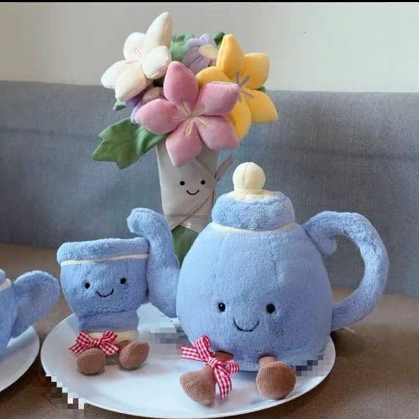 Fun Teapot Coffee Cup Creative Cute Plush Toy Soothing Birthday Gift Doll Gift Doll Family Festival Decoration Share Keychain Y251203