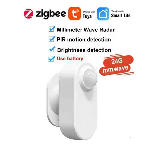 Tuya Human Presence Sensor Smart Zigbee 24G MmWave Radar PIRLuminance detection Use Battery Support Zigbee2mqtt Home Assistant X251203