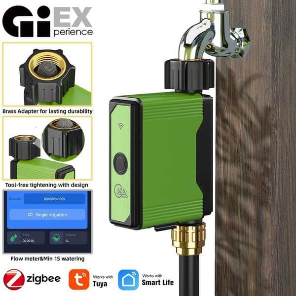 ZIGBEE WIFI Garden Watering Timer Smart Sprinkler Drip Irrigation System Built-in Water Flow Recorder Controller TUYA X251203