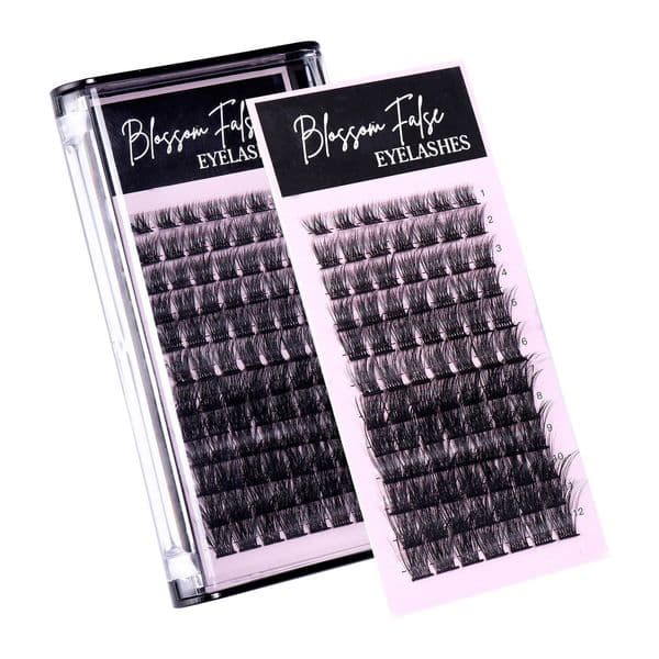 DIY Segmented Eyelashes Slender & Dense 84 Clusters 8-16mm Reusable Handmade DIY Cluster Lashes D Curled Grafted Lashes Thick Individual Lashes