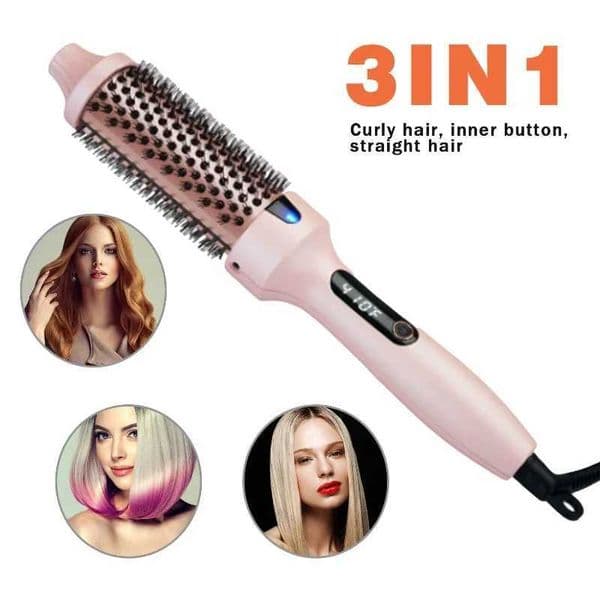 Hot S Portable Ionic Straightening Hair Curler Round B Hair Styling Tool Electric Infrared Heated Cb Hair Styling B Y251204