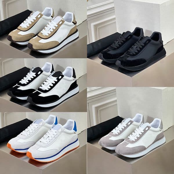 Mens Cushion Sneakers Mixed-material Trainers Designer Casual Shoes Lace-Up Mesh Sports classic Luxury Suede Runners 38-45 982