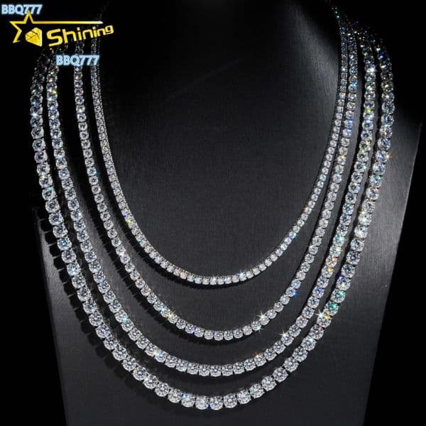 Factory Lowest Prices 3mm 4mm 5mm 6mm Wholesale Hip Hop Necklace 5A Tennis Chains