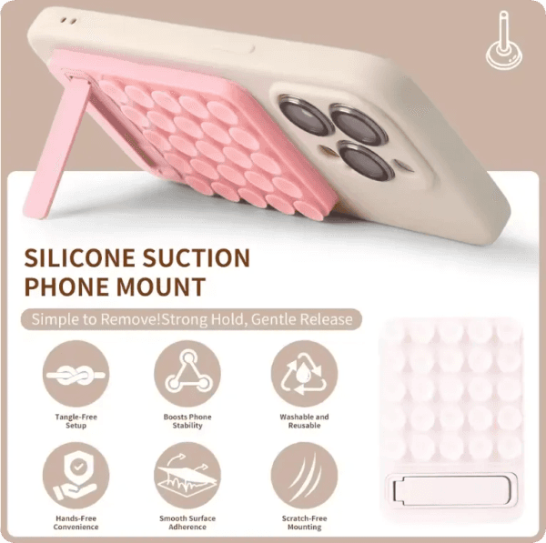 Magnetic Sticky Phone Suction Grip for MagSafe Removable for Wireless Charging Stand Phone Case for IPhone 17 16 15 14 13 Pro Max Plus Samsung S25 S24 Ultra