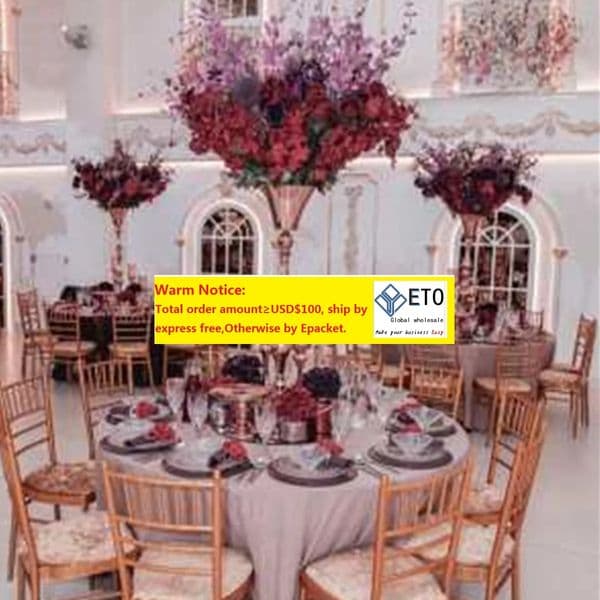 for wedding decoration Gold Weddings Flower Stands Vase Wedding Party Dinner Centerpieces pedestals stand ZZ