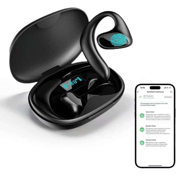 M8 Language BT Translator Earbuds, Bluetooth Headset That Supports Into 144 Languages, Online Or Offline Translation