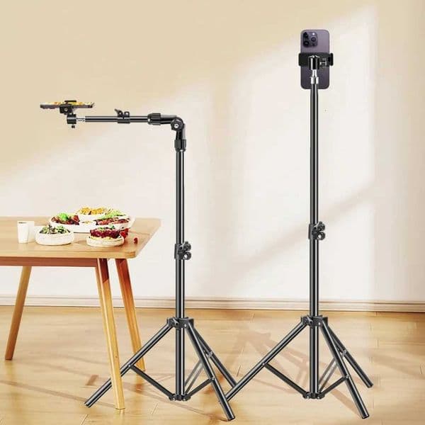 Phone Tripod Adjustable Horizontal Overhead Tripod for Filming Video Recording Live Stream M251205