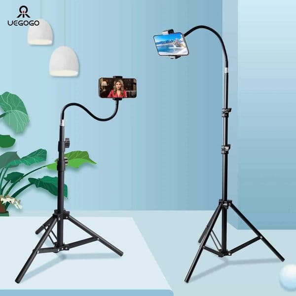 63inch Telescoping Phone Tripod Selfie Stick - Universal Clamp Wireless Remote Supports 661lbs Durable Aluminum M251205