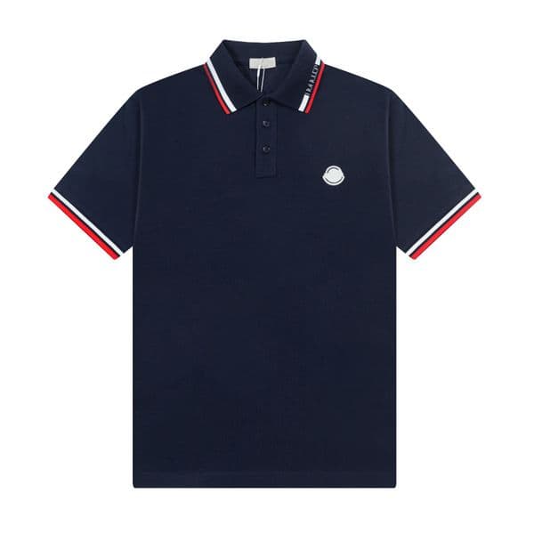 High quality men's designer classic polo shirt fashionable men's short sleeved T-shirt polo printed navy blue clothing men's T-shirt business polo top