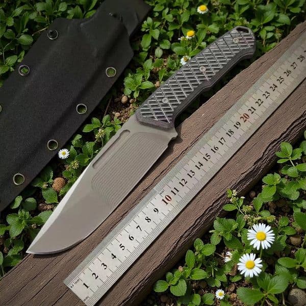 Wilderness Survival Utility Outdoor Straight Knife Wilderness Survival Hunting Combat Knife EDC Knife for Camping Hiking Fishing