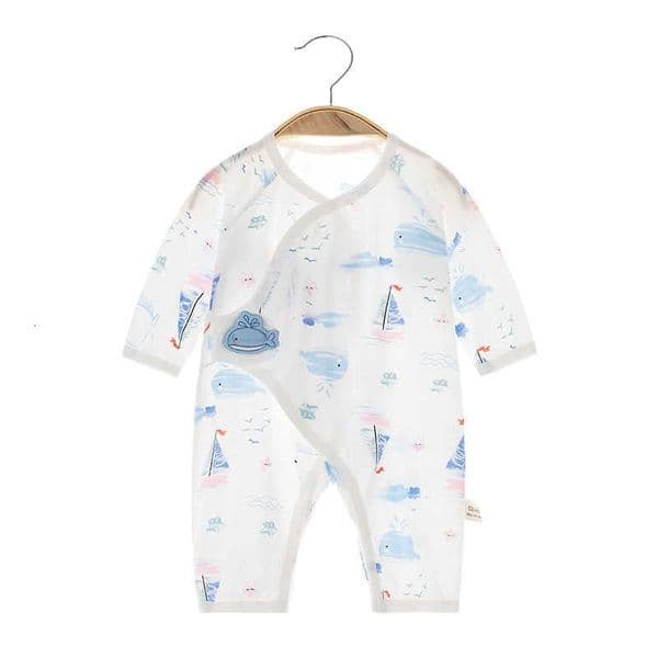 K811 Baby Jumpsuits Summer newborn jumpsuit baby pure cotton thin boneless clothes long sleeved baby summer clothing Pure cotton children's clothing