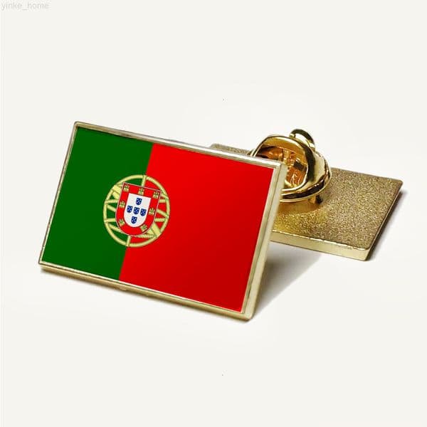 Portuguese Flag Brooch Metal Badge Flag Badge National Flag Laple Pins