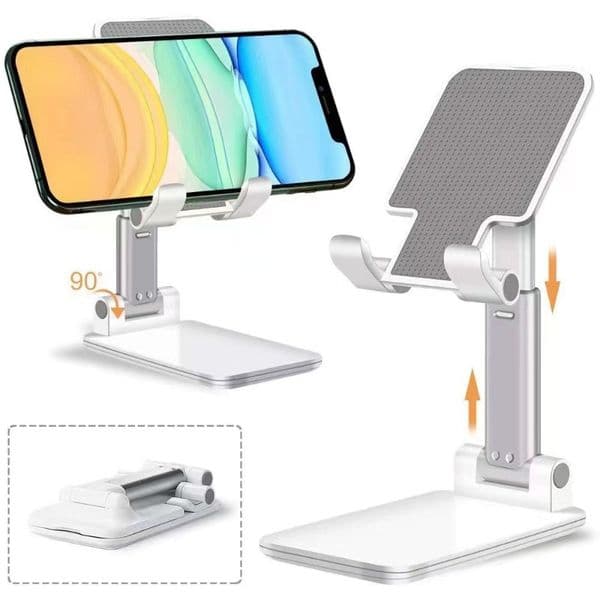 Foldable Mobile Phone Stand Adjustable Angle And Height With Silicone Pad Suitable For Desktop Tablet ipad Portable Phone Holder