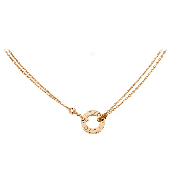 Classic Two Diamonds Love Necklaces for Women Girl Slide Pendant Neckalce Collars Collier Femme 316L Titanium Steel Designer Jewelry exquisite good