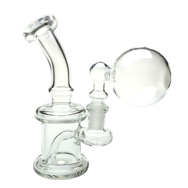 Goodsstore 6 Inch Glass Oil Burner Bong Water Pipes 50mm Big Ball Bubbles Head Clear Thick Smoking Pipe Set