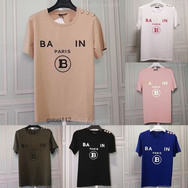 France brand mens t shirt designer women clothing tops summer tshirt breathable Loose femme vetements clo balmains balmainmen balmaain balmainwomen balmani 0QMX