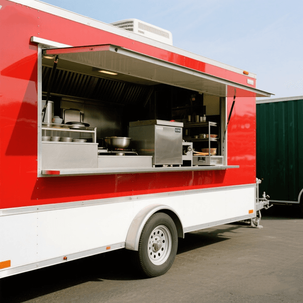 Hot Dog Cart Mobile Food Trailer Portable Concession Food Truck Mobile Kitchen Fridgefor Street Vendors and Outdoor Events