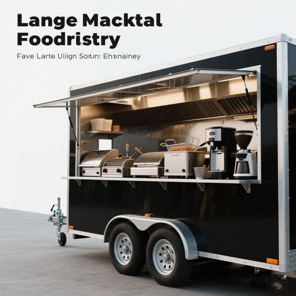 Custom Brown Dual Axle Catering Trailer Food Truck Mobile Kitchen Factory Supply for Fish and Chips Business